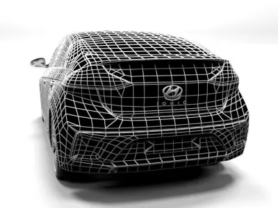HYUNDAI IONIQ LOWPOLY Low-poly 3D model
