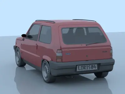 Fiat Panda 1990 3D Model 3D model