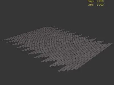 Wood floor Oak Cosmo Brushed 3D model