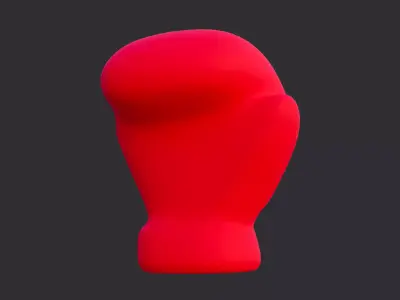 Low Poly Boxing Glove 3D model