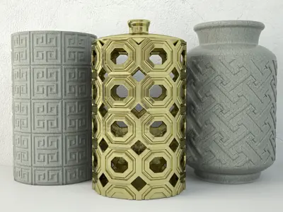 Porcelain Vases 3D model