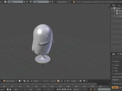 Ghost decoration furniture model Free low-poly 3D model