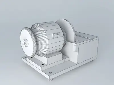 Sander bench with motor Emery 3D model