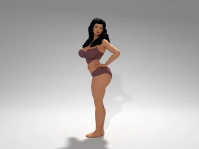 Sexy Beautiful Woman Posing 3D model