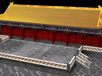 Chinese ancient house  3D model 38