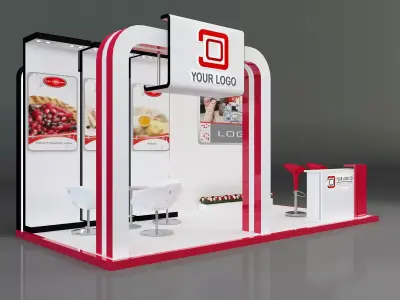 Booth Exhibition Stand a135 3D model