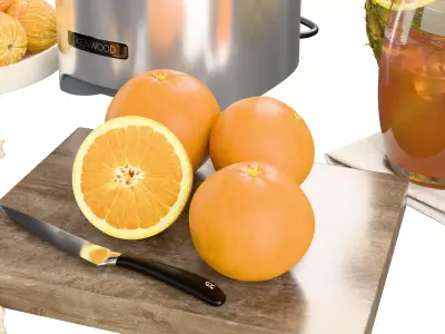 Juice bar decor Low-poly 3D model