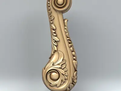 Newel post 005 3D model