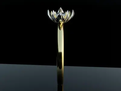 Ring lily flower 3D model set for 3D print 3D print model