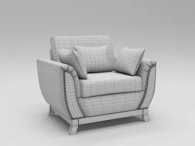 Comfortable elegant sofa 3D model