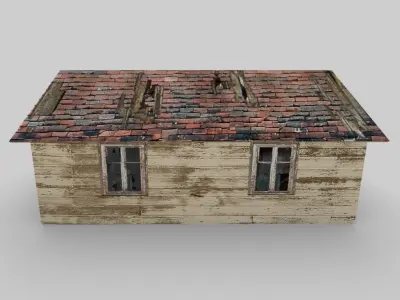 Old Abandoned Cottage Free low-poly 3D model