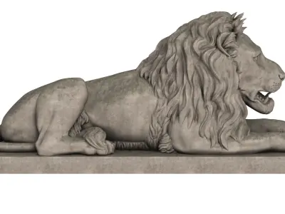Lion Sculpture 3D model