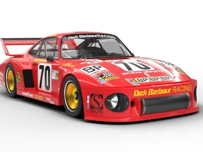 Porsche 935 Le Mans 1979 Barbour Racing 2nd Place 3D model