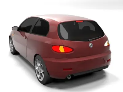ALFA 147 3DOOR 2001 LOWPOLY Low-poly 3D model