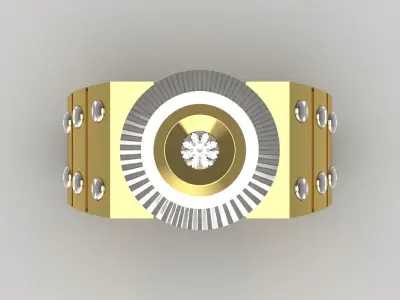 man diamond ring mr0136 3D print model