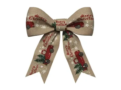 Christmas Bow Ribbon 26 Low-poly 3D model