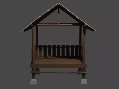 Hut 3d Models - Low Poly Free low-poly 3D model