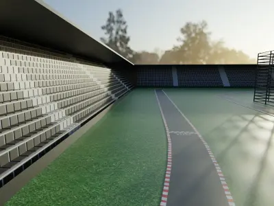 Race Track Low-poly 3D model