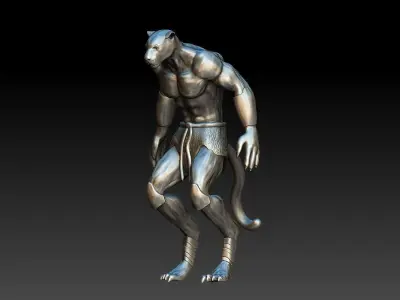 Panther character for 3d printing 3D print model