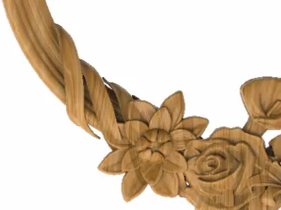 Carved picture frame STL 3D model 30