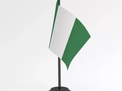 Table Flag Nigeria 3D model