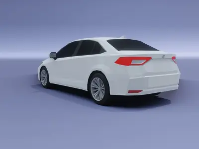 Toyota Corolla low poly 3D model Low-poly 3D model