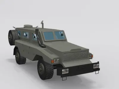 REVA 4X4 MKII Low-poly 3D model
