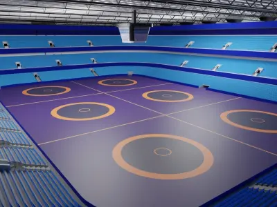 Wrestling Stadium Low-poly 3D model
