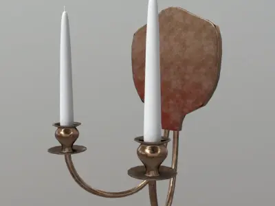 Candle Holder 3  Low-poly 3D model