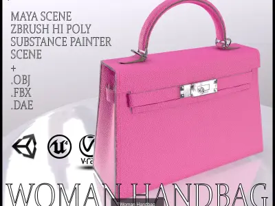 Luxury Handbags 3D Model Pack