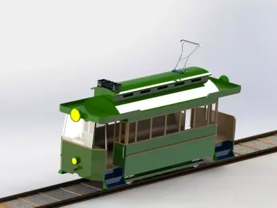 Model of the first tram in Sarajevo 3D model