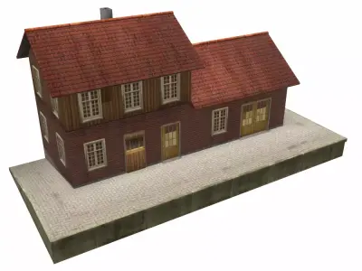Old House Low-poly Free low-poly 3D model
