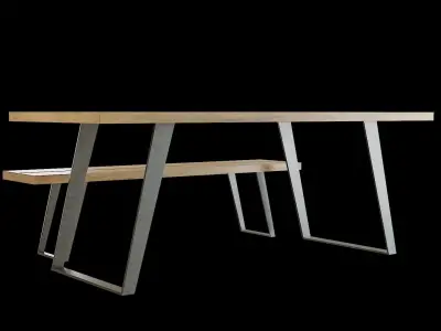 Dining Table Set-06 Low-poly 3D model