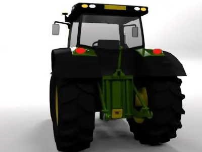 JOHN DEERE 6R LOWPOLY Low-poly 3D model