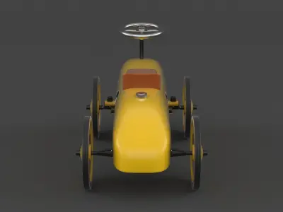 Retro Push Car 3D model