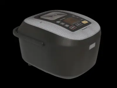 Modern Black Rice Cooker 3D model
