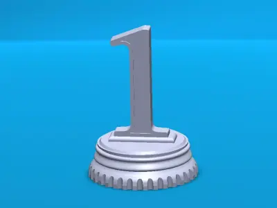 Number 1 Trophie 3D print model