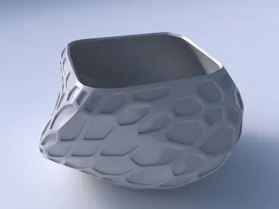 Bowl helix with organic dents 3D print model