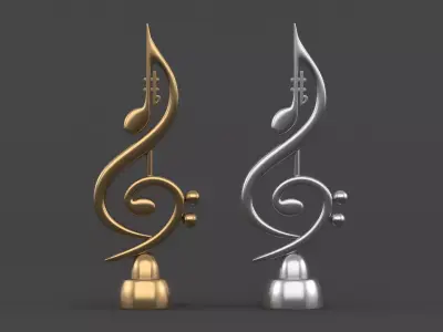 Music Notes 3D model