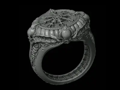 Helm Of Awe Ring  3D print model