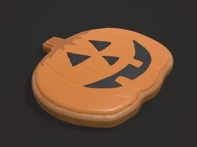 Pumpkin Cookie Happy  Free low-poly 3D model