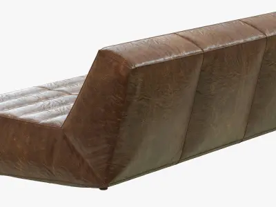 Restoration Hardware Chelsea Leather Sofa 3D model