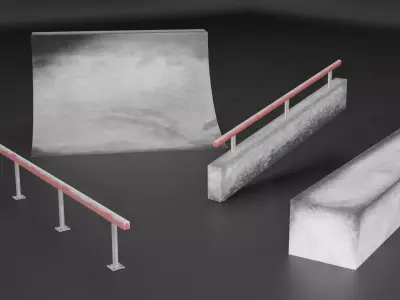 Skate Pack By Havudgij Low-poly 3D model