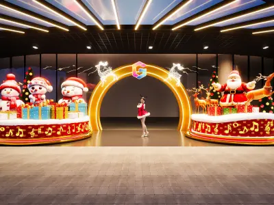 Christmas Design Gate ShoppingMall 3D model