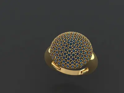 Women Engagement Ring Luxury JEWELRY RING  3D print model