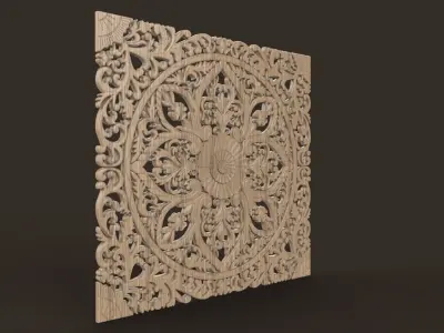 BED HEADBOARD 02 3D print model