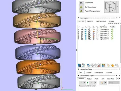 Women Wedding Engagement Ring 55 3D print model