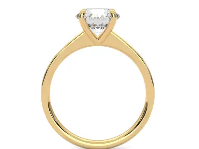 solitaire ring with detail images and 360 render videos 13 3D print model