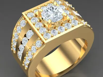 Luxury Men Rings Designs 5MR077 3D print model