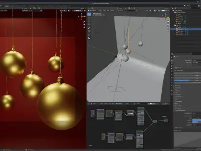 Gold Ball 3D - Christmas 3D model